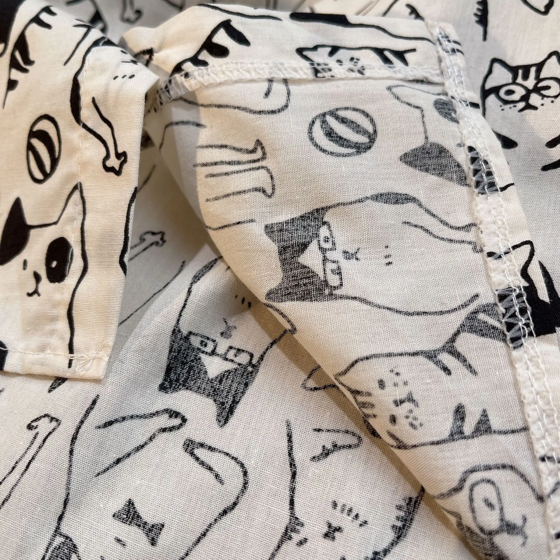 Children Cotton Cat Print Shorts Suit Summer — feature 14