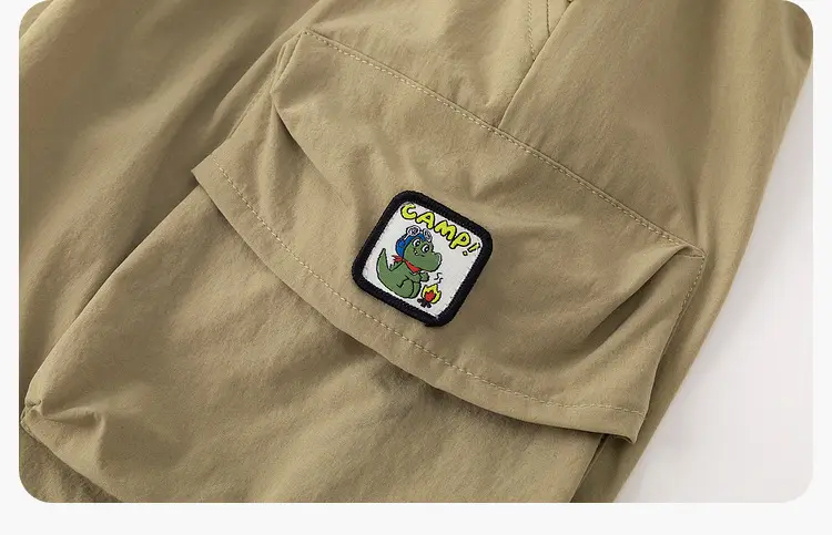 Dudu Kids Campine T-Shirt Shorts Set Cream Green — feature 18