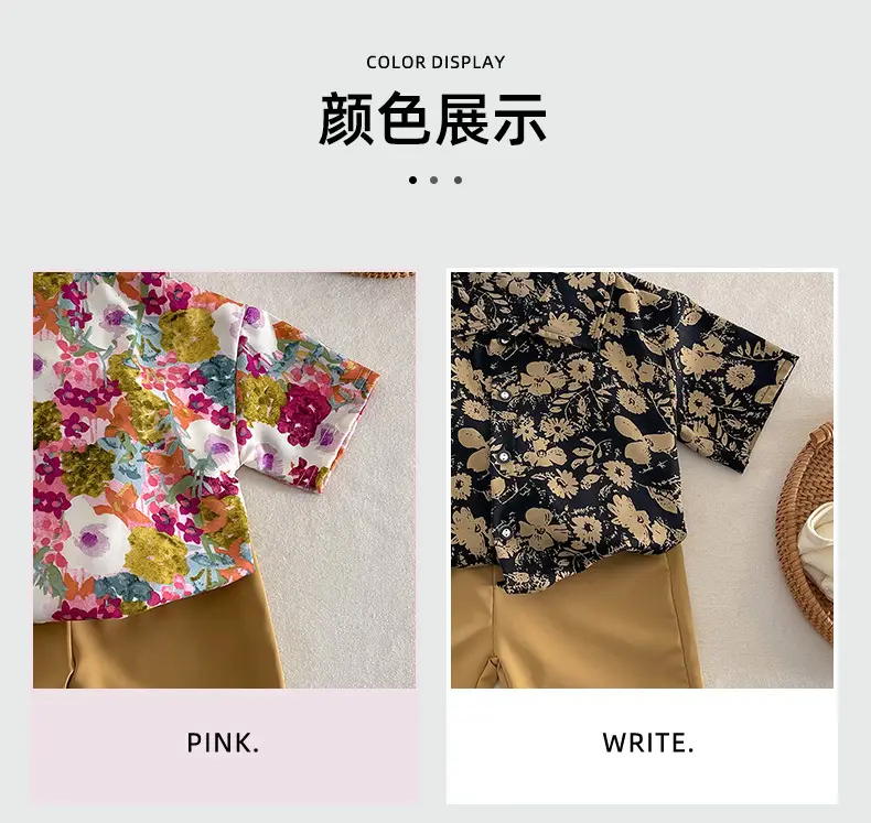 Children's Floral Short Sleeve T-Shirt Set — feature 6