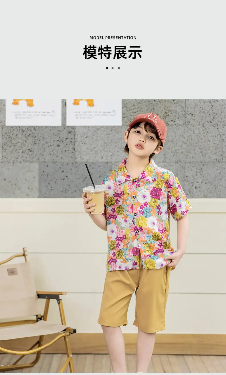Children's Floral Short Sleeve T-Shirt Set — feature 7