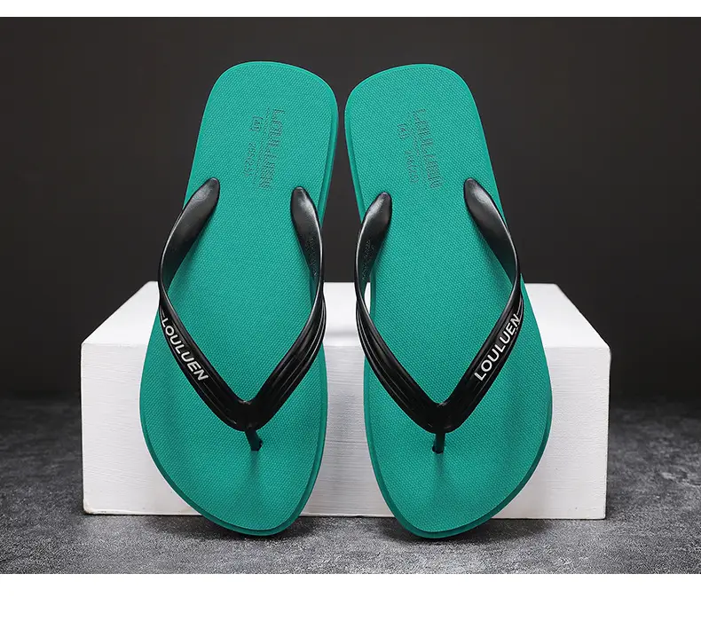 Men's Black Loui Eren Casual Flip Flops Summer — feature 16