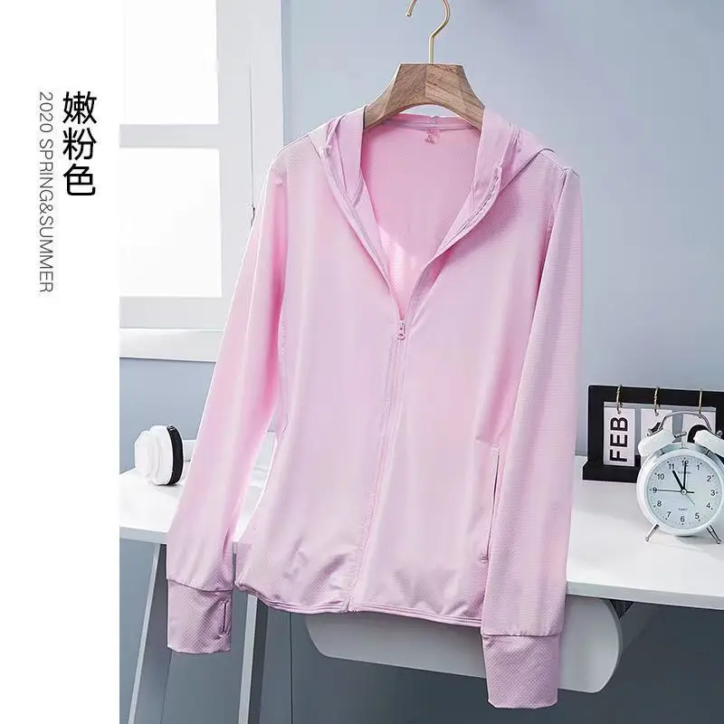 Men Ice Silk Sunproof Jacket Light Blue Non-UV - Image 4