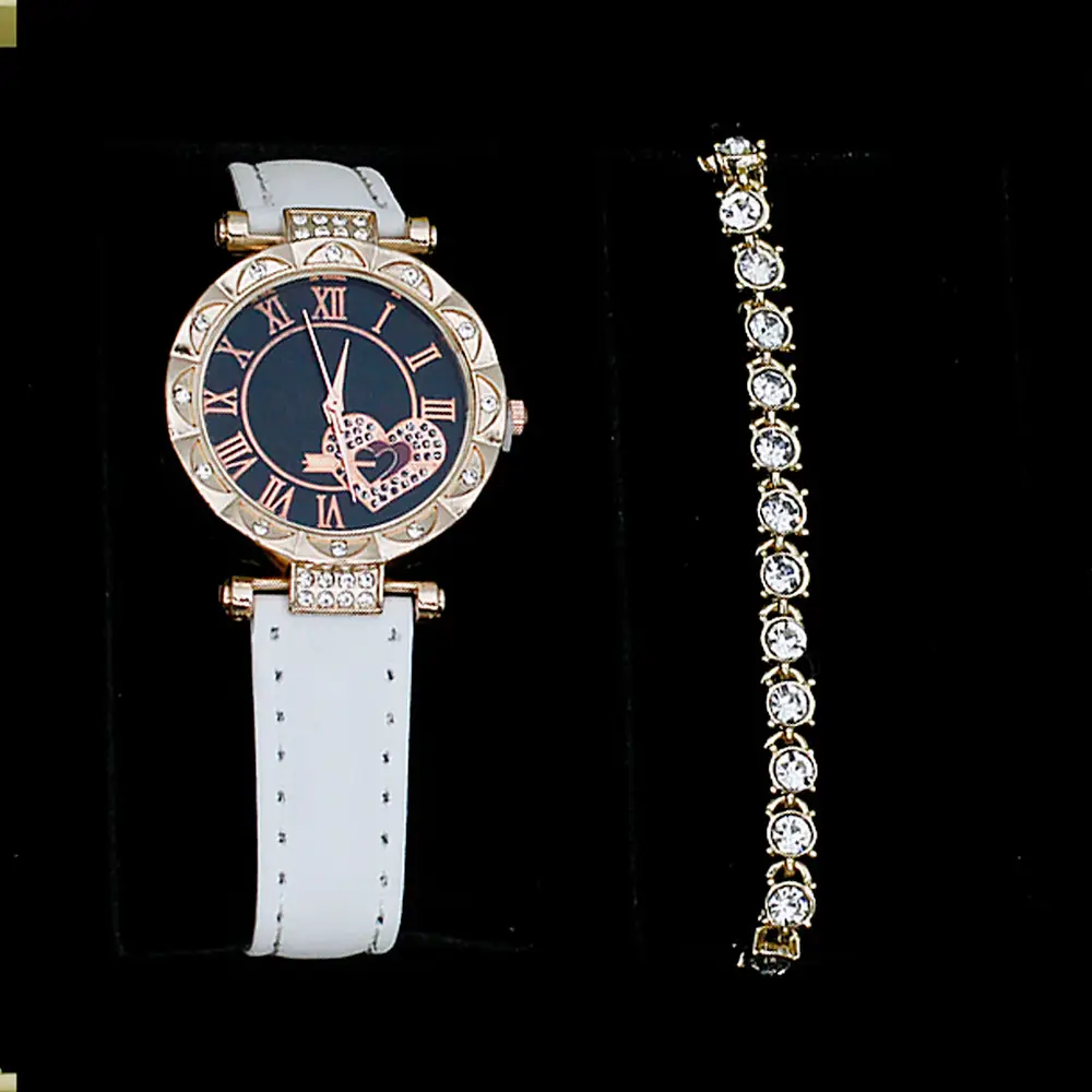 Women's Green Stone Bracelet & Watch Set — feature 11