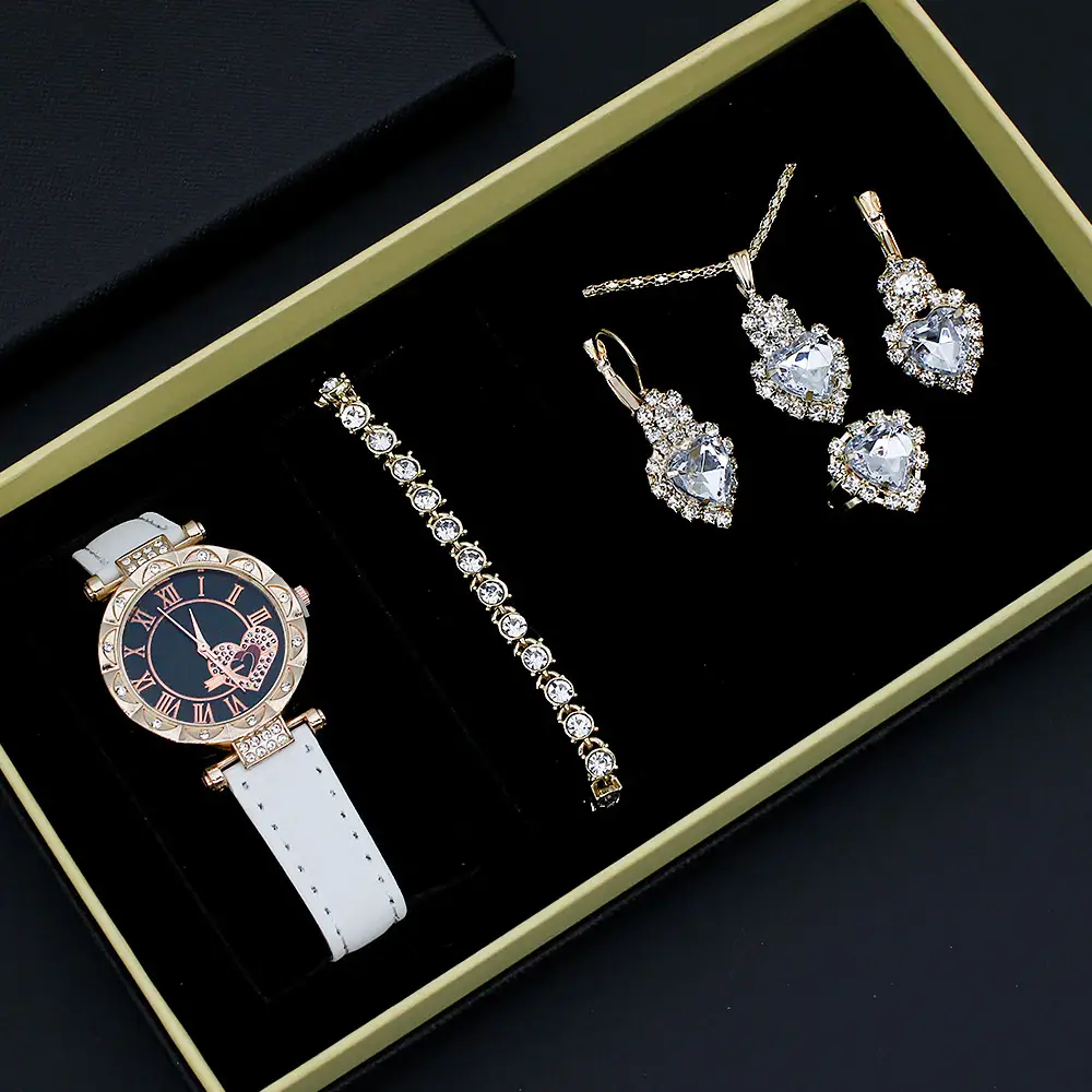 Women's Green Stone Bracelet & Watch Set — feature 5