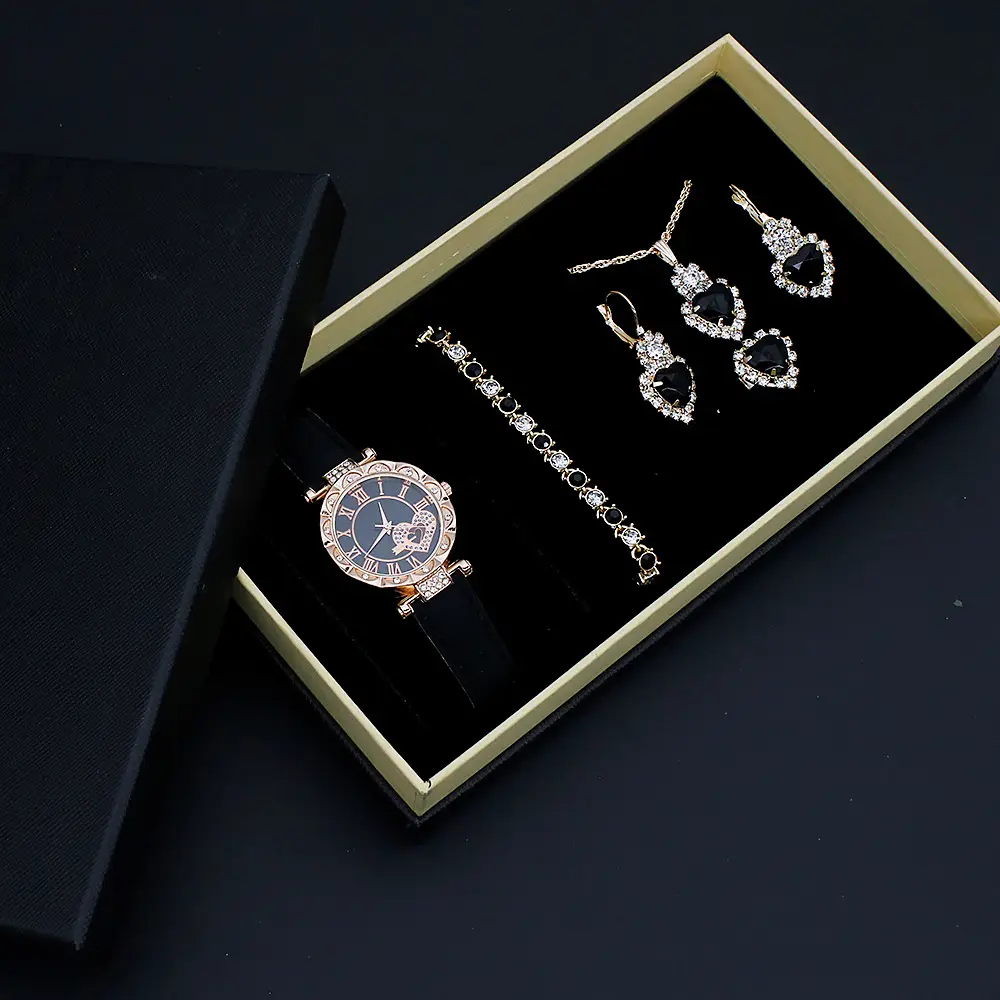 Women's Green Stone Bracelet & Watch Set — feature 8