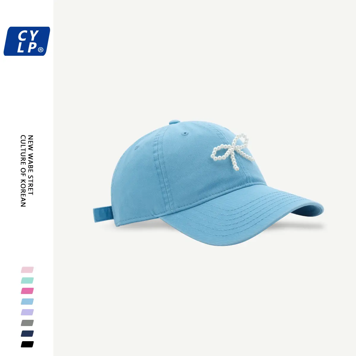 Women's Pearl Bow Baseball Cap Grey — feature 19
