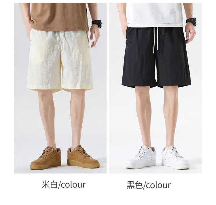 Japanese Style All-Pants Men Loose Summer Large Pocket Drawstring — feature 11