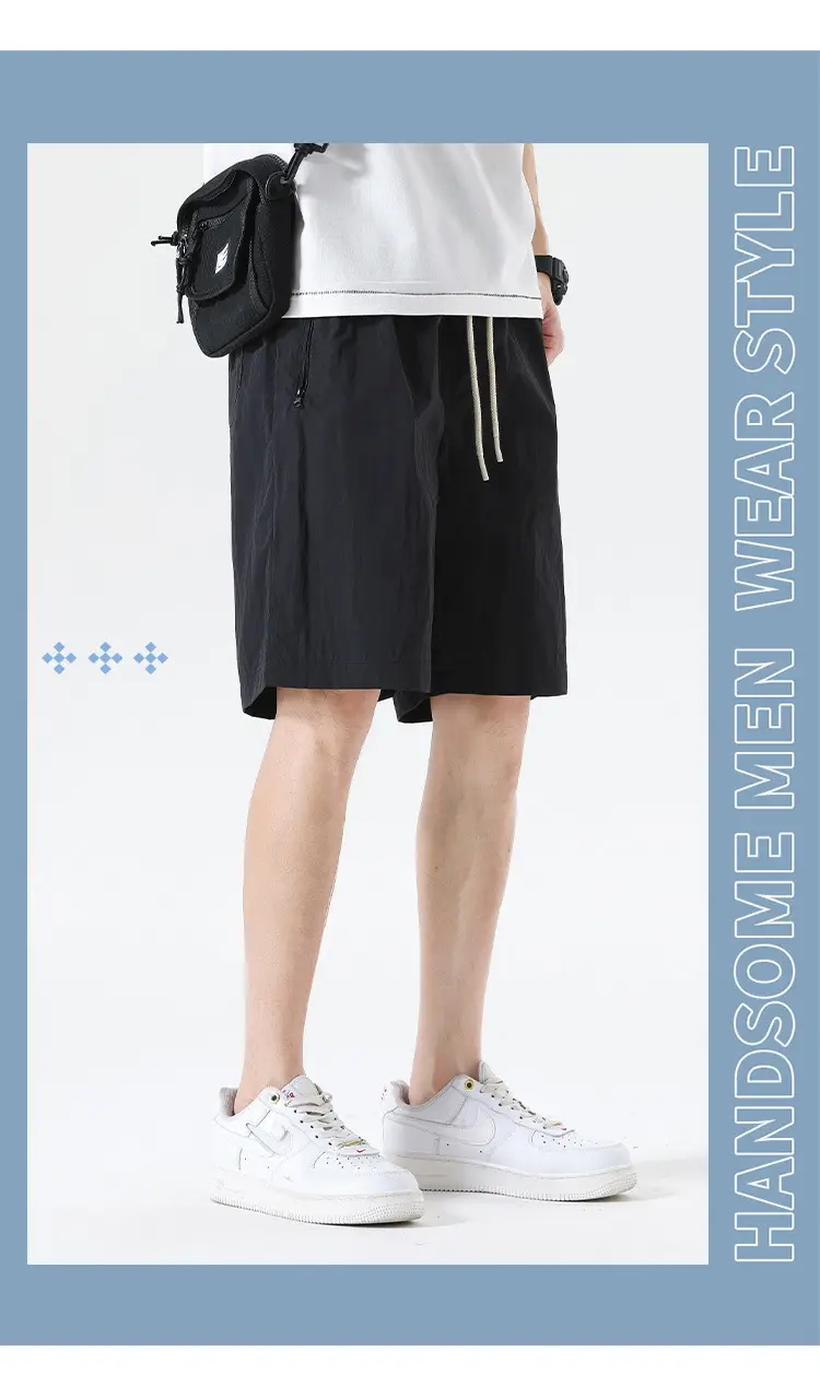 Japanese Style All-Pants Men Loose Summer Large Pocket Drawstring — feature 20