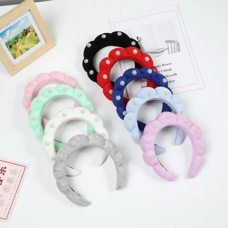 White Pearl Twist Hairband for Women - Image 50