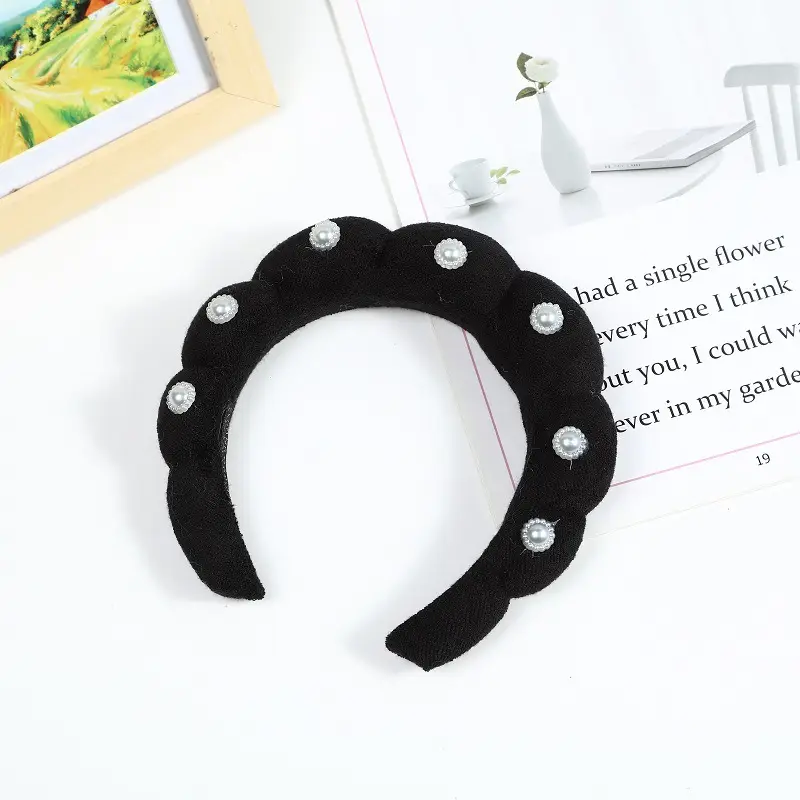 White Pearl Twist Hairband for Women - Image 10
