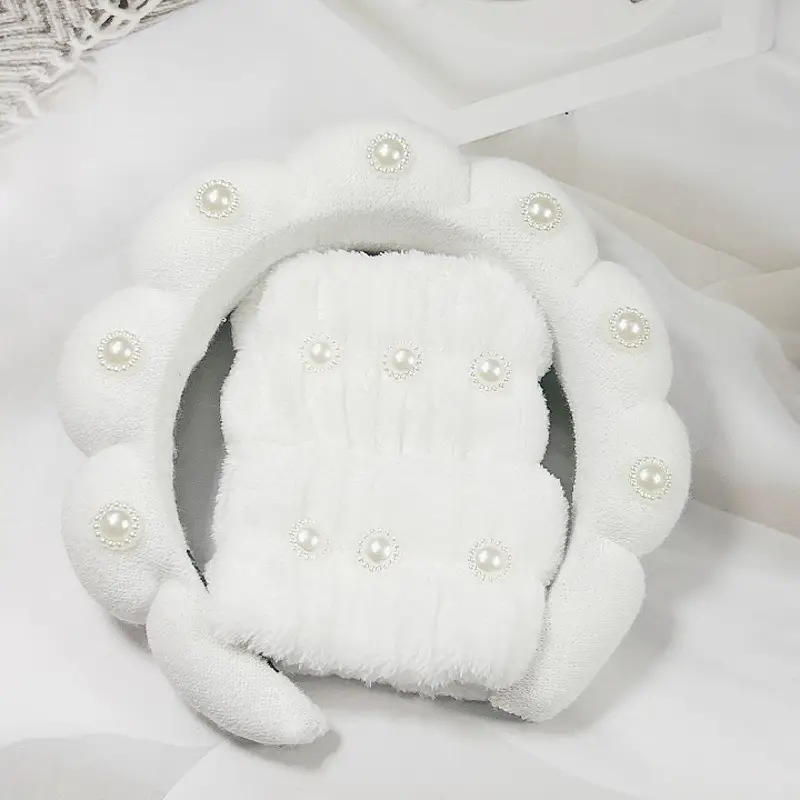 White Pearl Twist Hairband for Women - Image 11