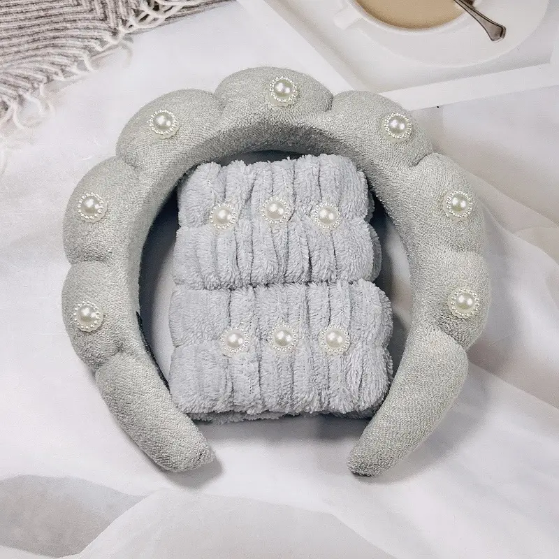 White Pearl Twist Hairband for Women - Image 13