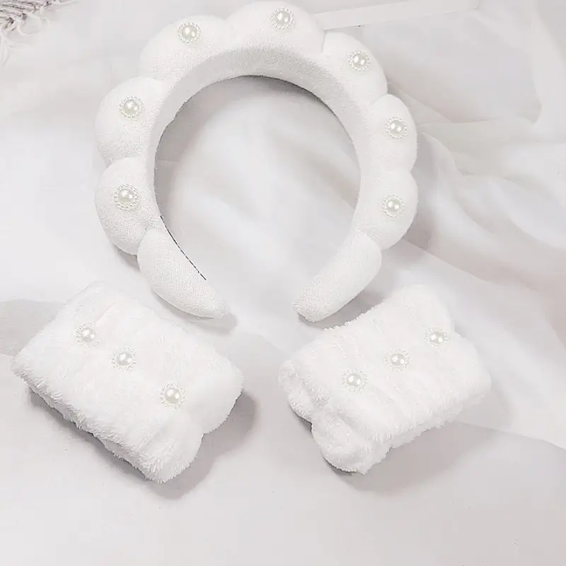 White Pearl Twist Hairband for Women - Image 19