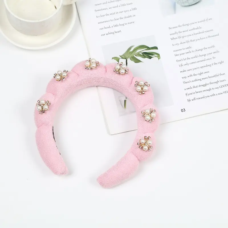 White Pearl Twist Hairband for Women - Image 28