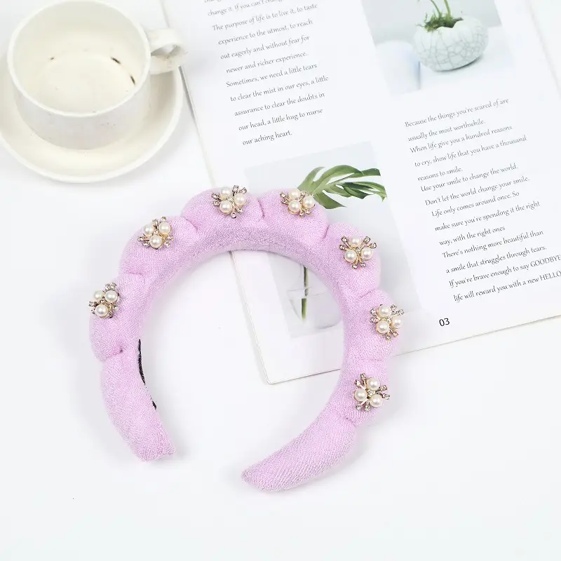 White Pearl Twist Hairband for Women - Image 31