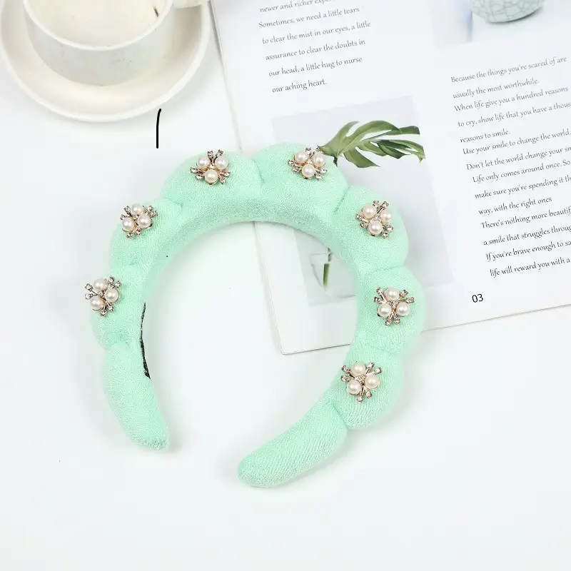 White Pearl Twist Hairband for Women - Image 32