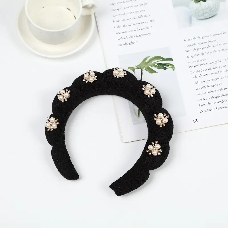 White Pearl Twist Hairband for Women - Image 34