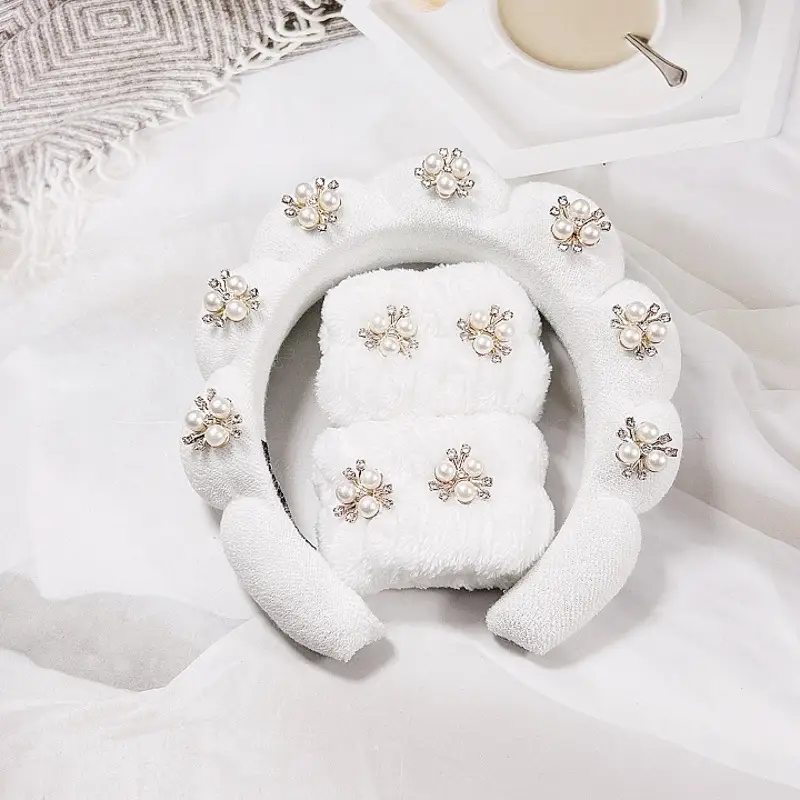 White Pearl Twist Hairband for Women - Image 35