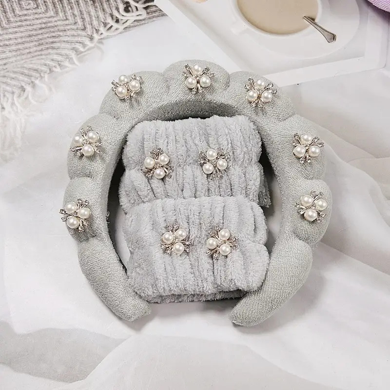 White Pearl Twist Hairband for Women - Image 37