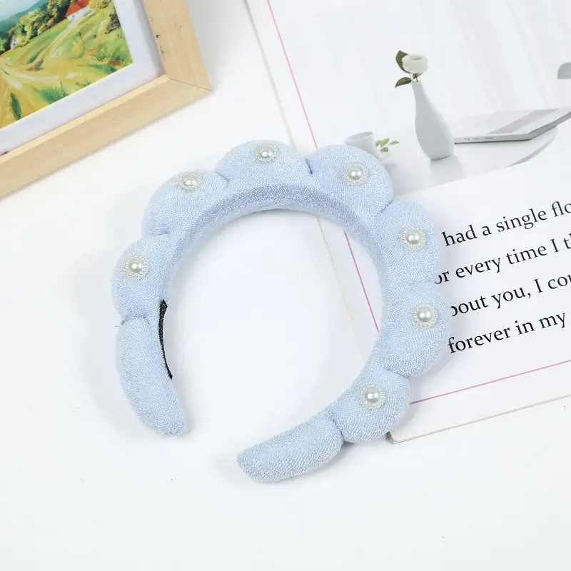 White Pearl Twist Hairband for Women - Image 4
