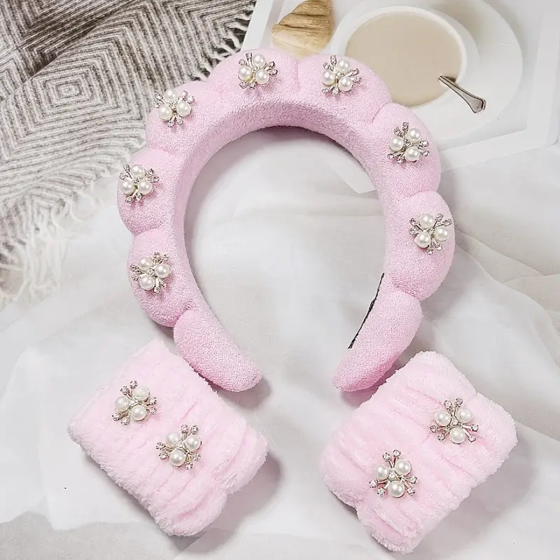 White Pearl Twist Hairband for Women - Image 43