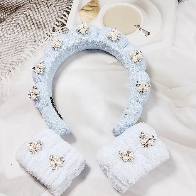 White Pearl Twist Hairband for Women - Image 45