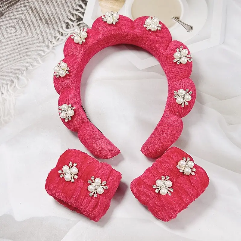White Pearl Twist Hairband for Women - Image 47