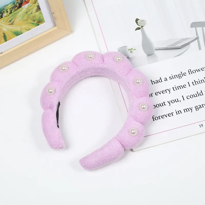 White Pearl Twist Hairband for Women - Image 5