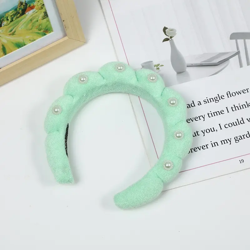 White Pearl Twist Hairband for Women - Image 6