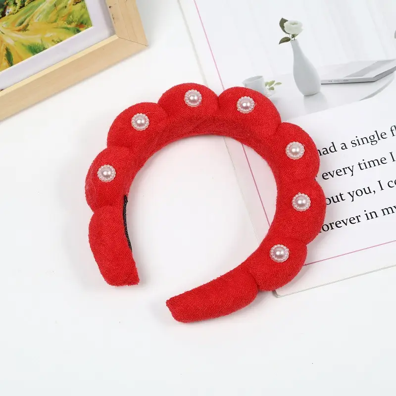 White Pearl Twist Hairband for Women - Image 9