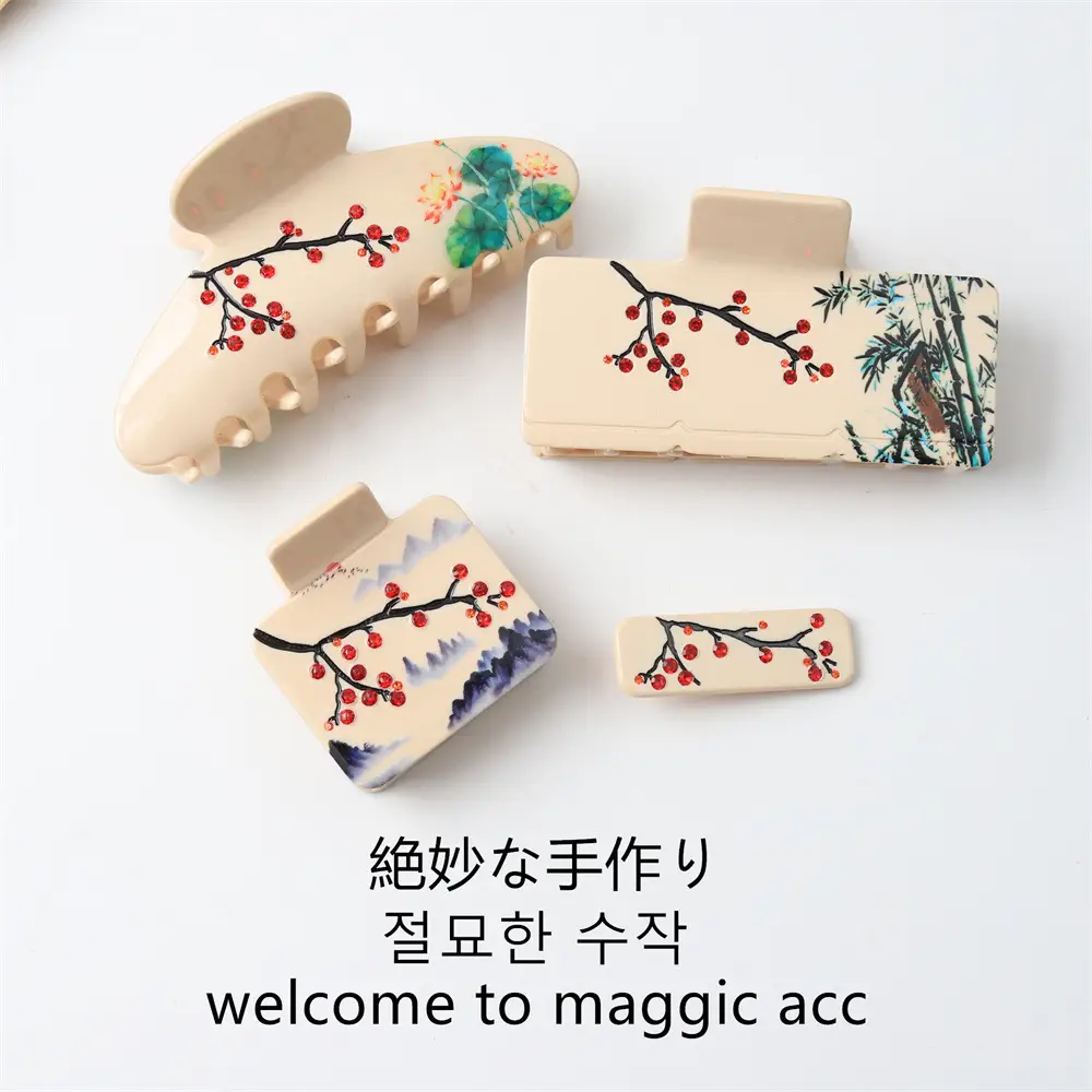 New Style Chinese Ink Painting Hair Clip for Women - Image 5