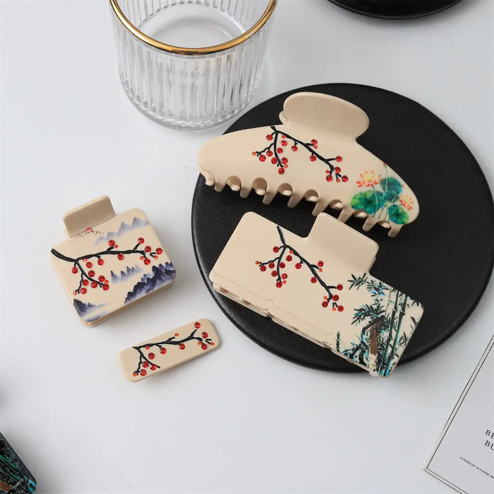 New Style Chinese Ink Painting Hair Clip for Women — feature 15