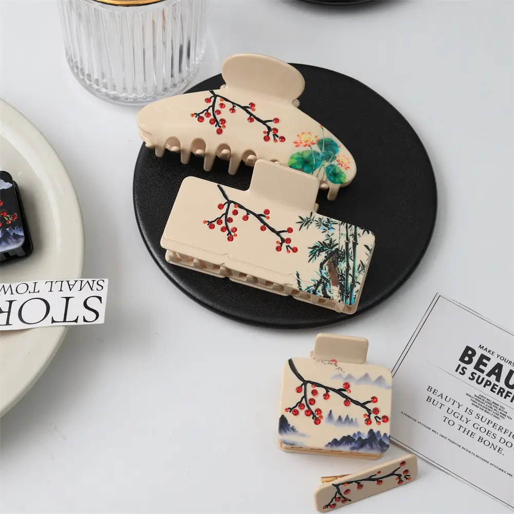 New Style Chinese Ink Painting Hair Clip for Women — feature 16