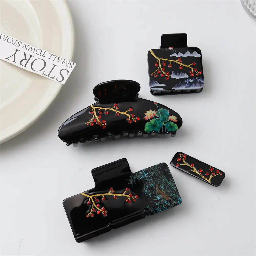 New Style Chinese Ink Painting Hair Clip for Women — feature 18