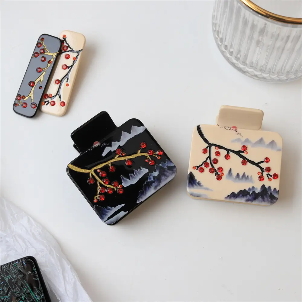 New Style Chinese Ink Painting Hair Clip for Women — feature 27