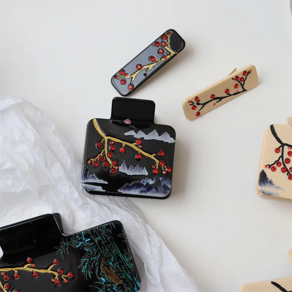 New Style Chinese Ink Painting Hair Clip for Women — feature 28