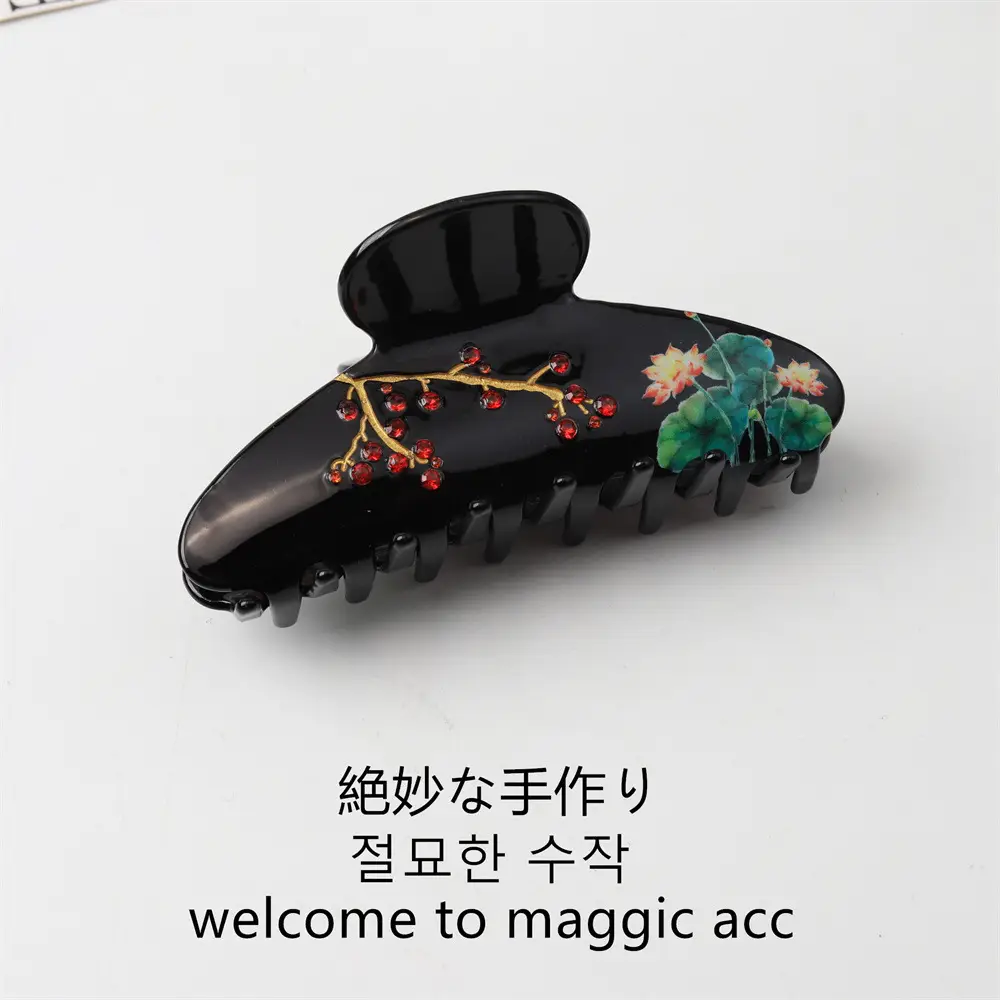 New Style Chinese Ink Painting Hair Clip for Women - Image 3