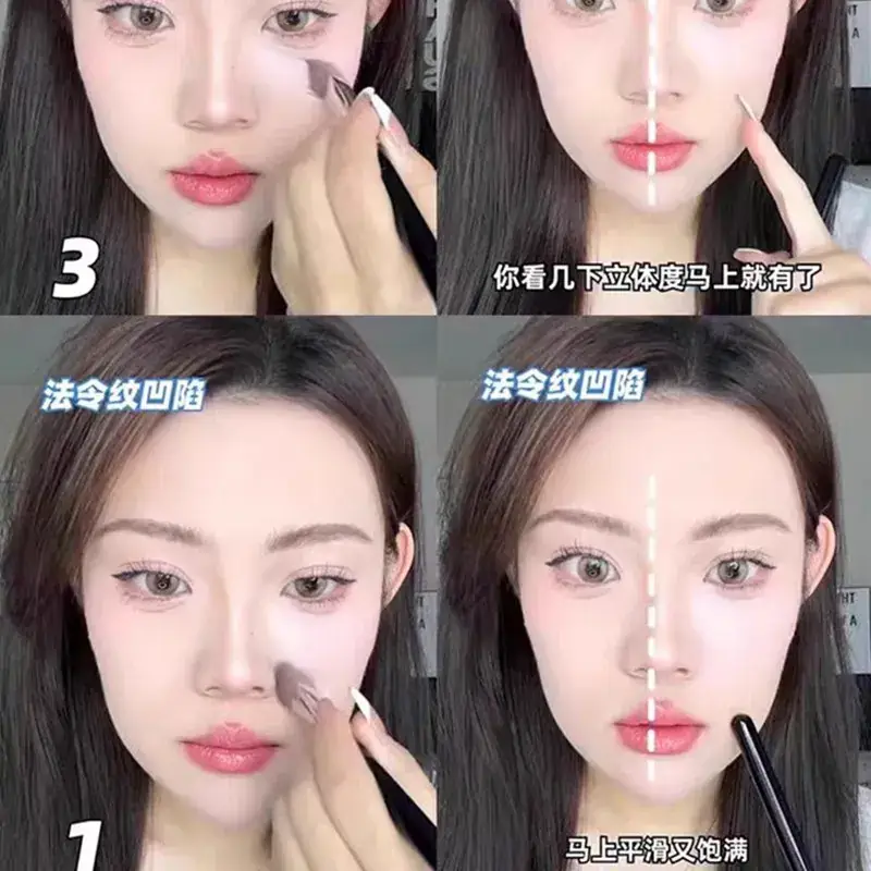 Triangle High Glow Iron Brush Brightening Brush Tear Groove Surface Medium French Pattern Concealer Brush Cangzhou Qingxian Pure White Makeup Brush - Image 4