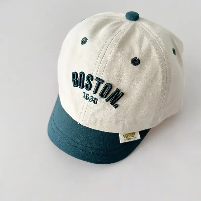 Kids Boston Baseball Caps Brown Black β feature 1