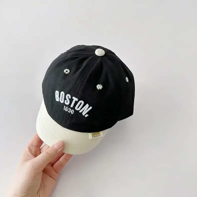 Kids Boston Baseball Caps Brown Black β feature 11