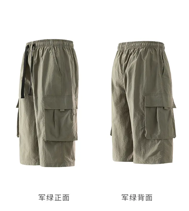 Men's Grey Cargo Shorts Quick-Drying Summer Wear — feature 26