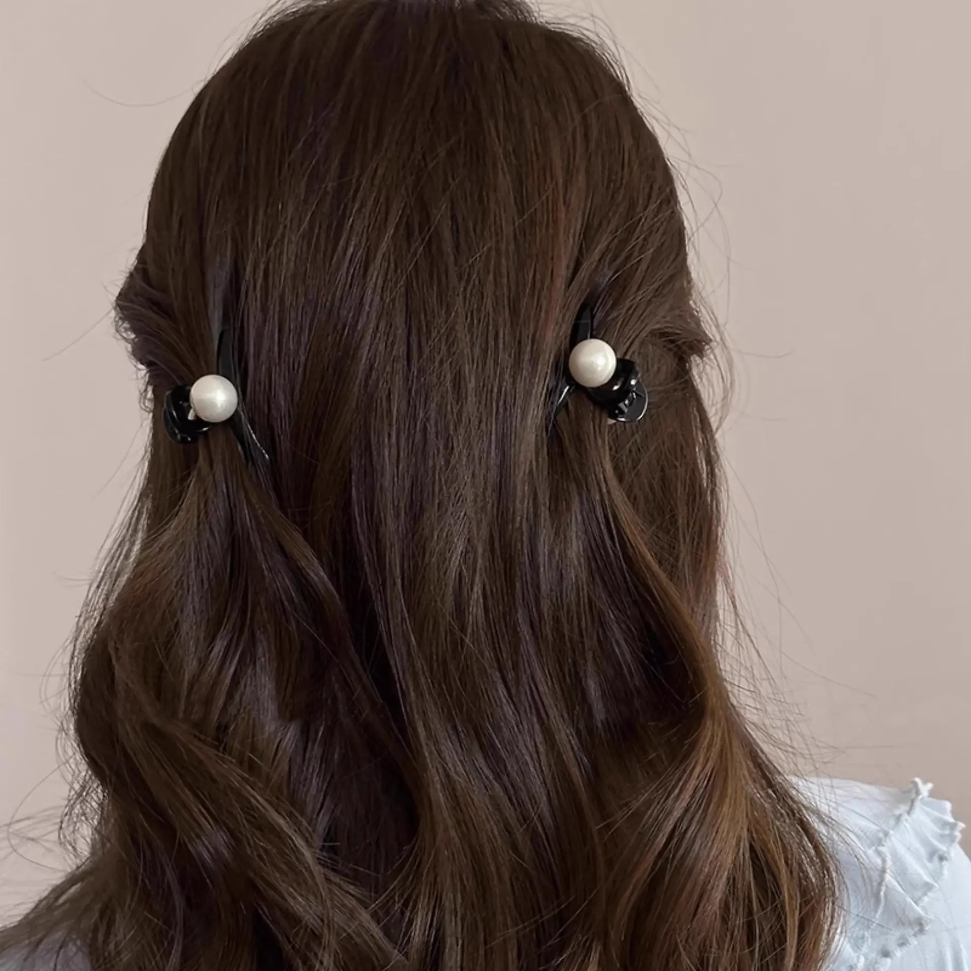 Pearl Half Tie Hair Trumpet Clip for Women 2024 - Image 7