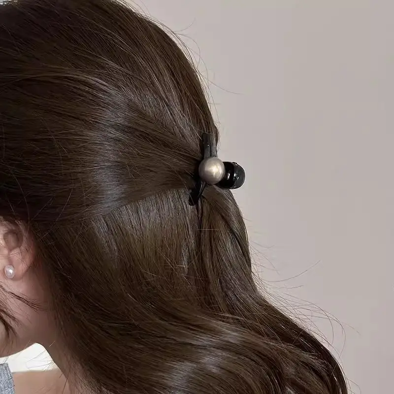 Pearl Half Tie Hair Trumpet Clip for Women 2024 - Image 8