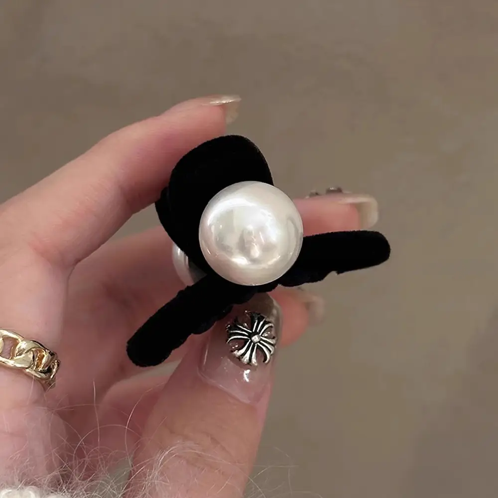 Pearl Half Tie Hair Trumpet Clip for Women 2024 - Image 4