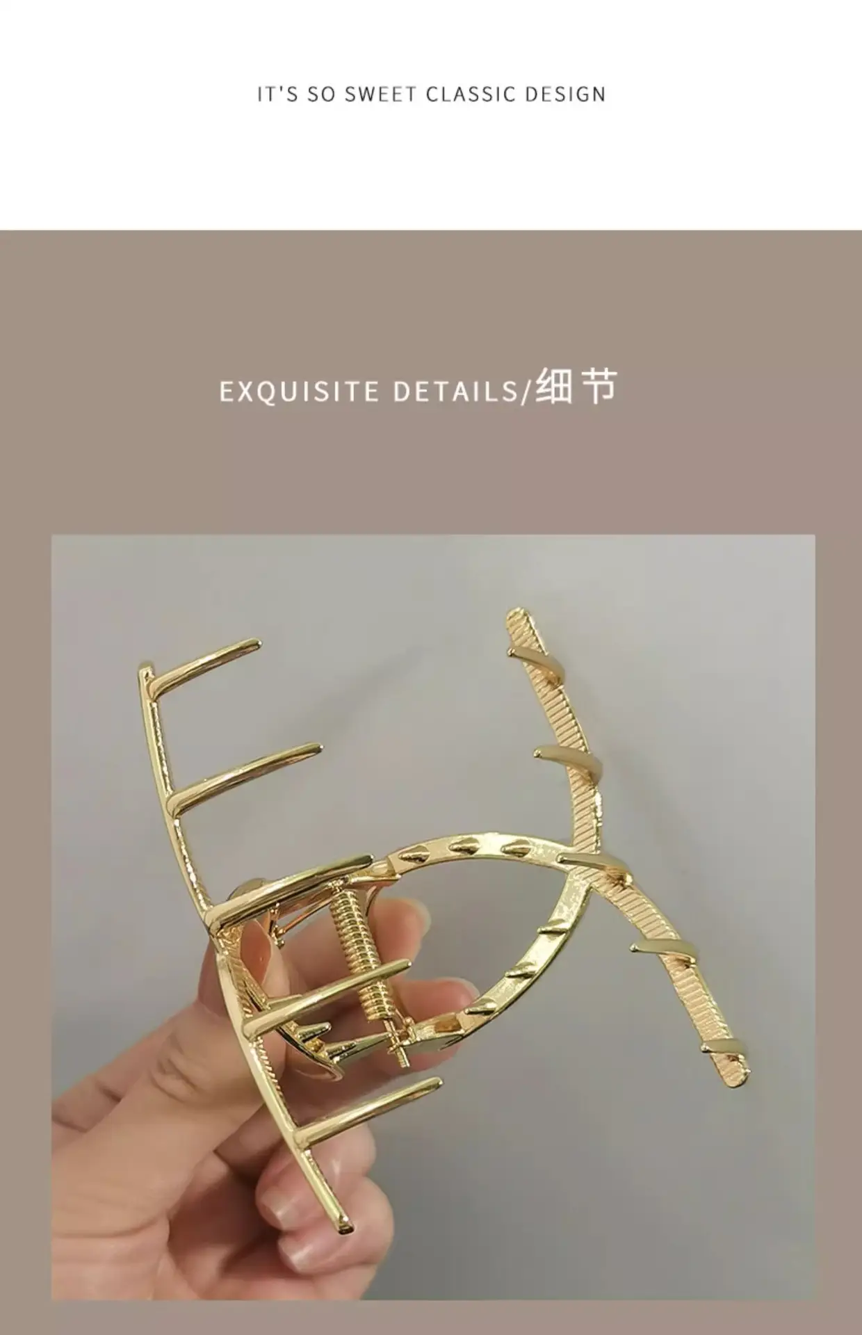 Silver Hollow Cross Hairpin for Women's Back Ponytail — feature 10