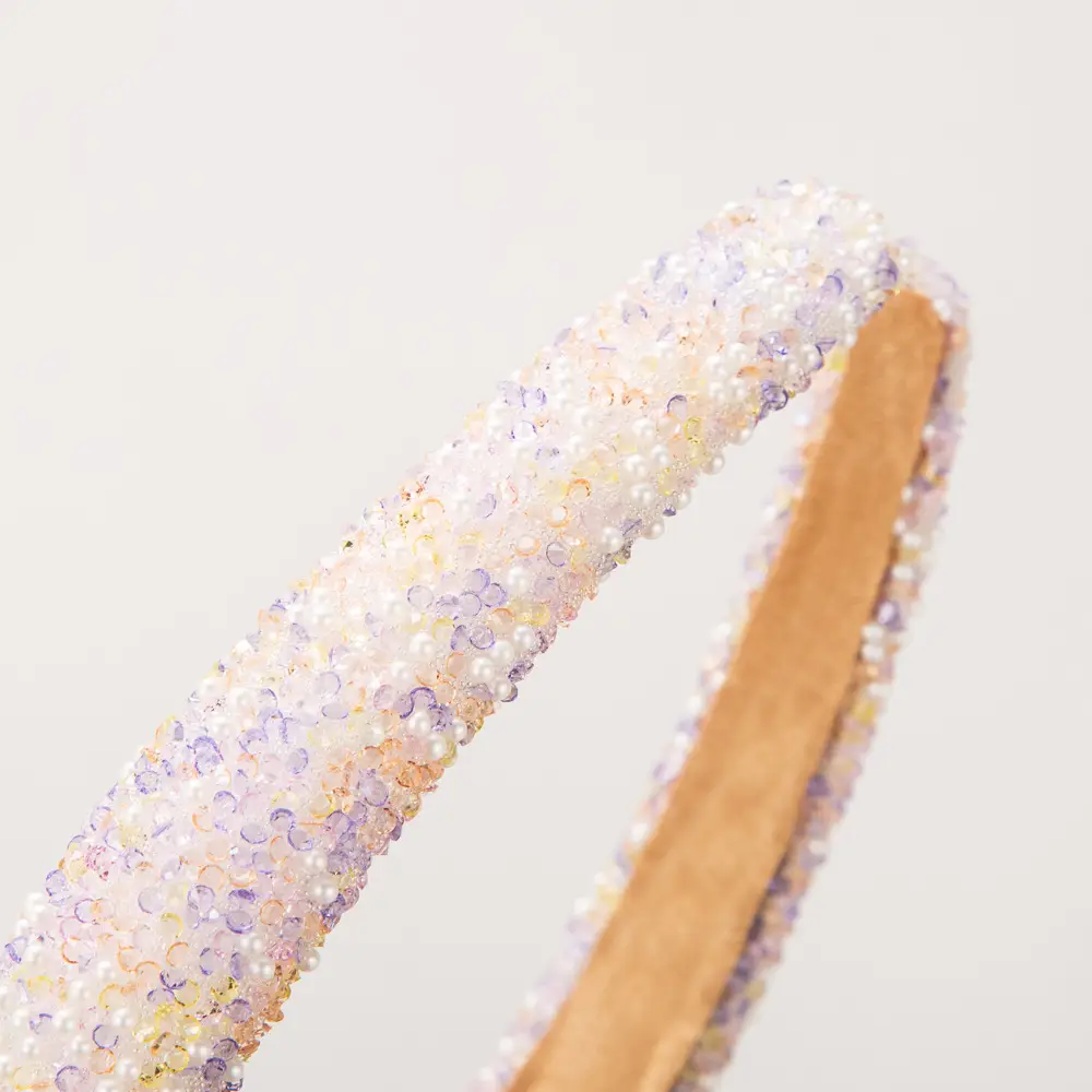 Purple Glitter Hair Band for Women