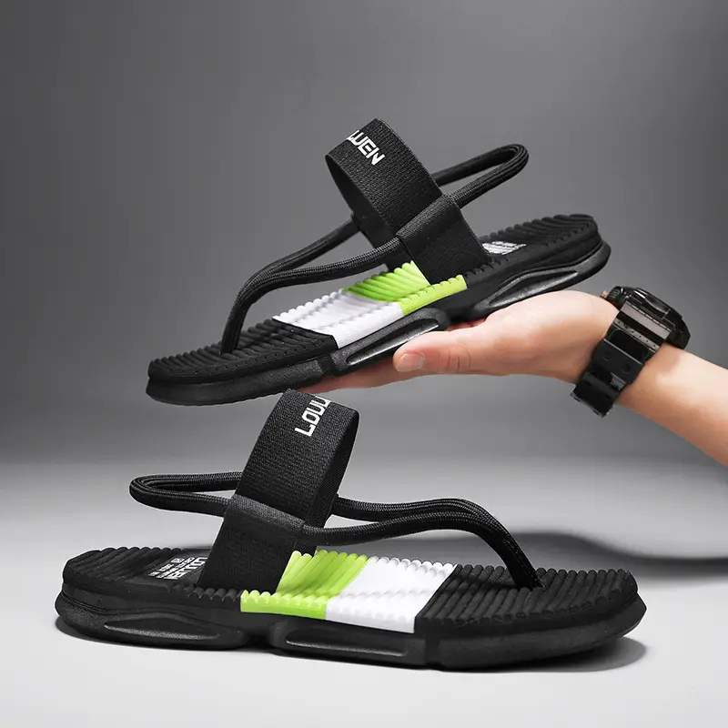 Men's Green Strap Flip Flops Summer 2024 - Image 6
