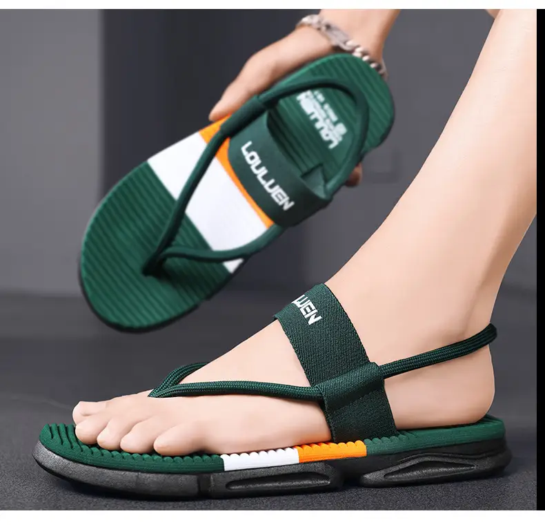 Men's Green Strap Flip Flops Summer 2024 — feature 10