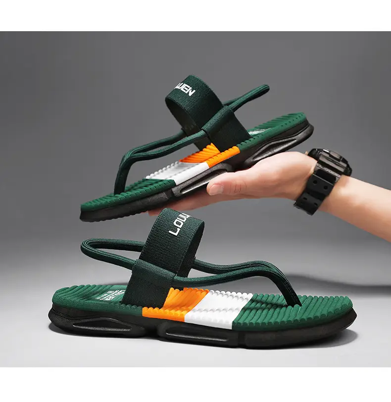 Men's Green Strap Flip Flops Summer 2024 — feature 18