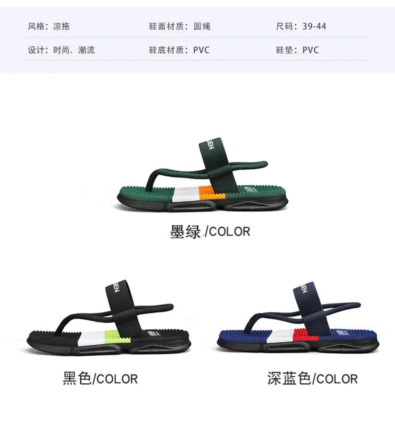 Men's Green Strap Flip Flops Summer 2024 — feature 4